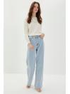  Pantalon en jean bleu calir P-0140