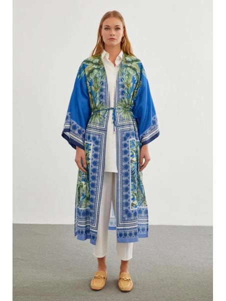 Kimono bleu à motifs IO-0168