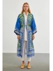 Kimono bleu à motifs IO-0168