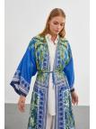 Kimono bleu à motifs IO-0168