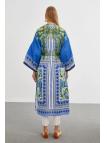 Kimono bleu à motifs IO-0168