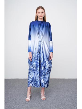 Robe longue détaillée à motifs floraux E-0381