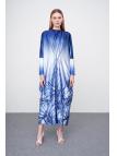 Robe longue détaillée à motifs floraux E-0381