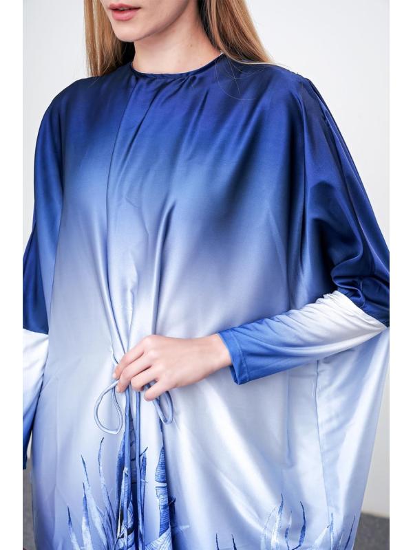 Robe longue détaillée à motifs floraux E-0381