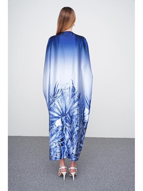 Robe longue détaillée à motifs floraux E-0381