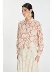 Chemise  détaillée à poche à motifs G-0081