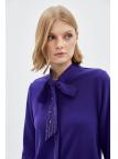 Chemise à manches longues à col noeud G-0088