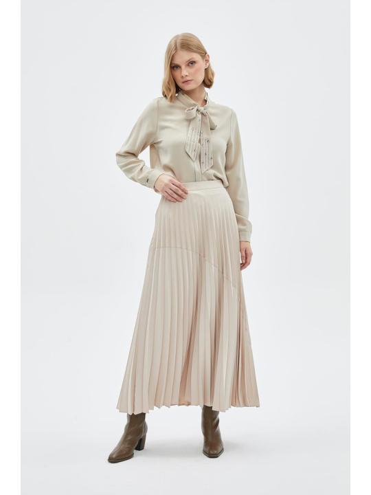 Chemise à manches longues à col noeud G-0088