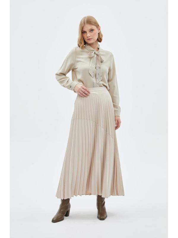Chemise à manches longues à col noeud G-0088