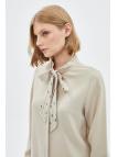 Chemise à manches longues à col noeud G-0088