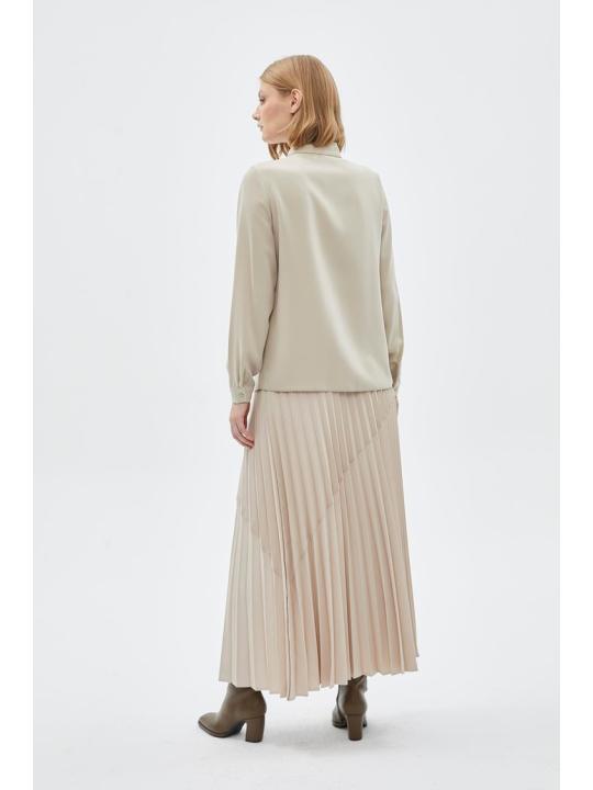 Chemise à manches longues à col noeud G-0088