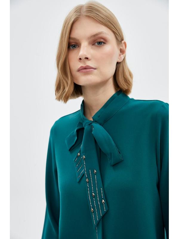Chemise à manches longues à col noeud G-0088