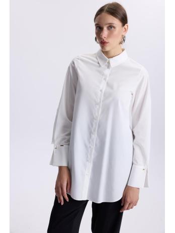 Tunique en popeline T-1506 avec boutons de manchette