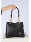 Bandoulière chaîne détaillée Sac noir Z0310