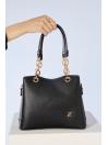 Bandoulière chaîne détaillée Sac noir Z0310
