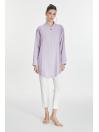 Veste zippée violette brodée et détaillée C-0126
