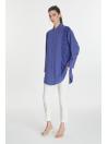 Veste zippée violette brodée et détaillée C-0126