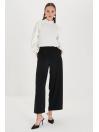  Pantalon large en tissu pour femme P-0013