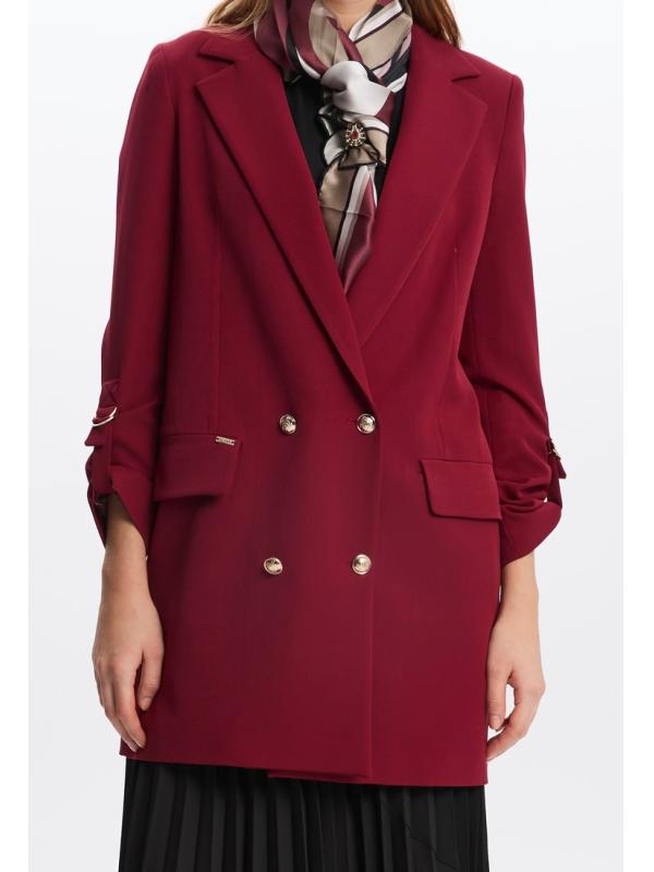 Veste longue détaillée C-0029