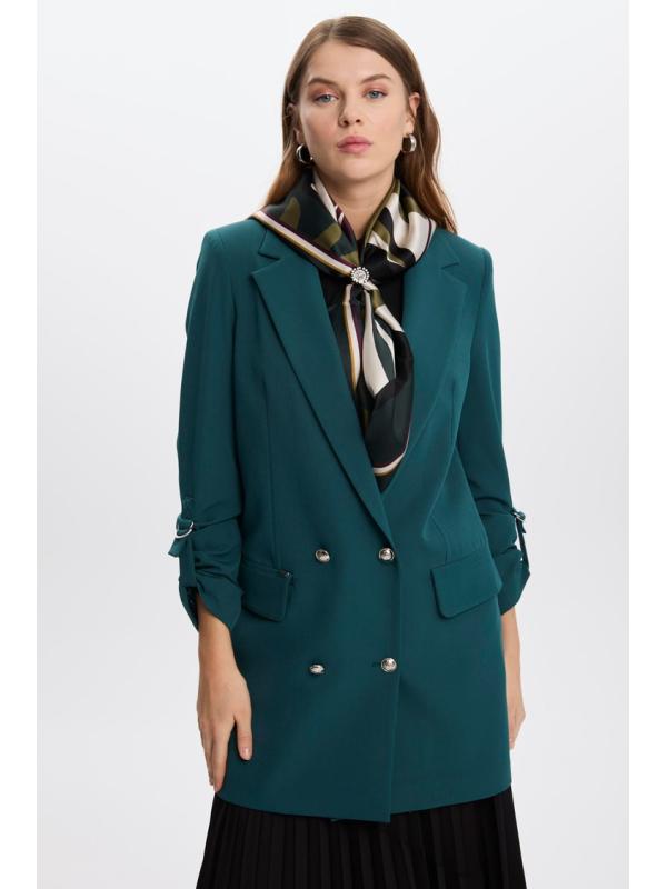Veste longue détaillée C-0029