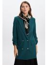 Veste longue détaillée C-0029