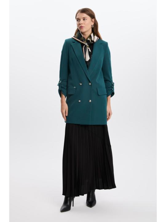 Veste longue détaillée C-0029