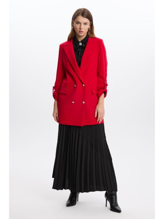 Veste longue détaillée C-0029