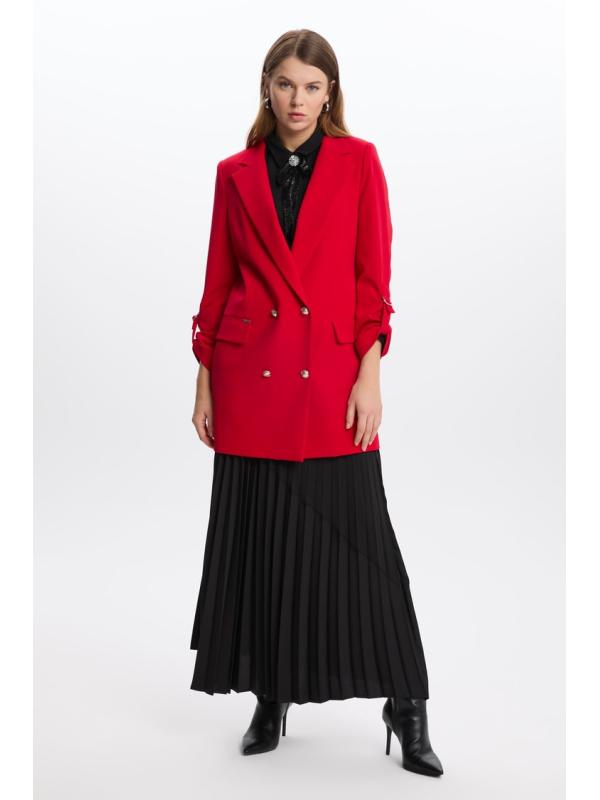 Veste longue détaillée C-0029