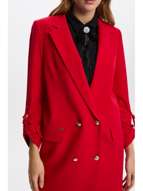 Veste longue détaillée C-0029