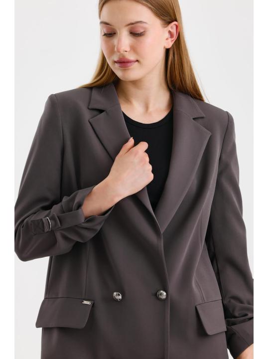 Veste longue détaillée C-0029