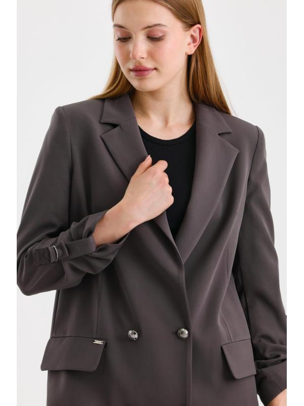 Veste longue détaillée C-0029