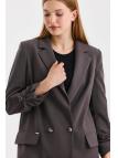 Veste longue détaillée C-0029