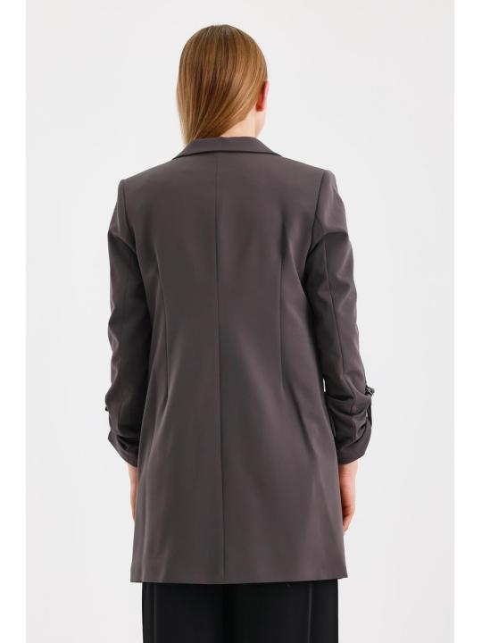 Veste longue détaillée C-0029