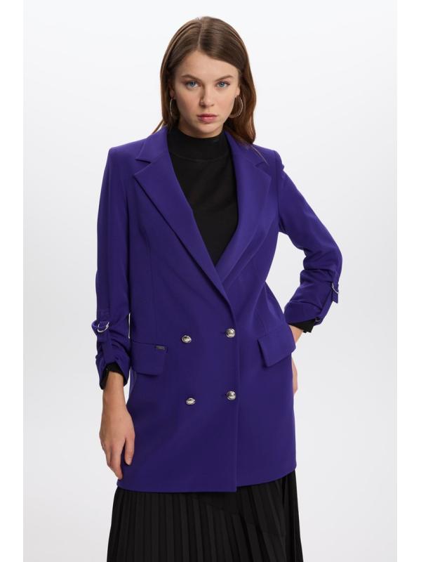Veste longue détaillée C-0029