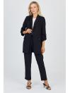 Veste beige à double boutonnage avec poches C-0145