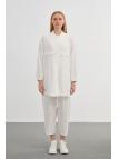 Veste blanc brodée C-0094