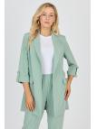 Veste beige à double boutonnage avec poches C-0145