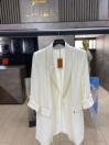 Veste beige à double boutonnage avec poches C-0145