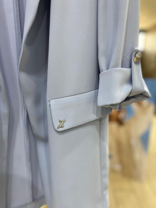 Veste beige à double boutonnage avec poches C-0145