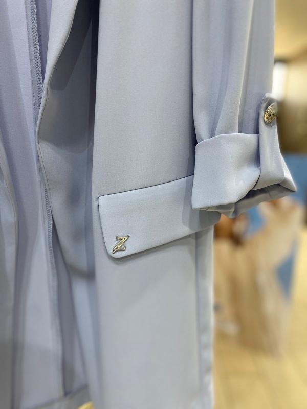 Veste beige à double boutonnage avec poches C-0145