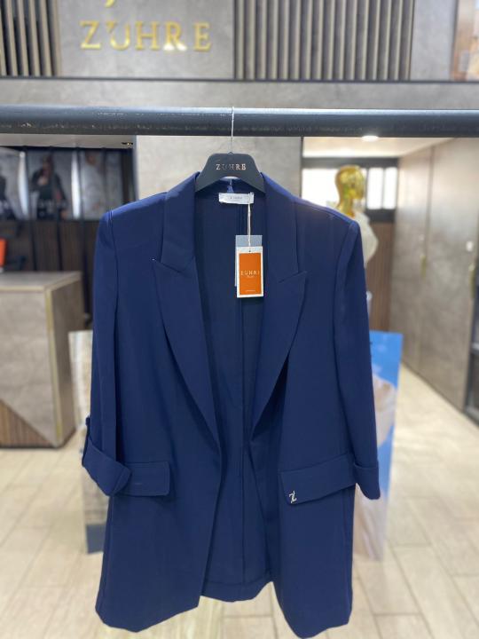 Veste beige à double boutonnage avec poches C-0145