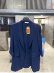Veste beige à double boutonnage avec poches C-0145