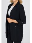 Veste beige à double boutonnage avec poches C-0145