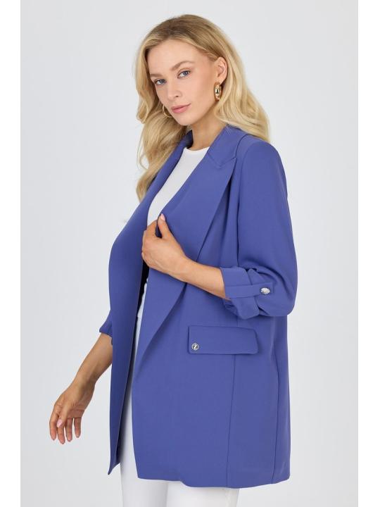 Veste beige à double boutonnage avec poches C-0145