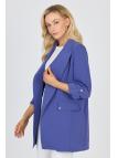 Veste beige à double boutonnage avec poches C-0145