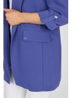 Veste beige à double boutonnage avec poches C-0145