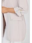 Veste beige à double boutonnage avec poches C-0145