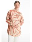 Chemise bleue à motifs G-0100