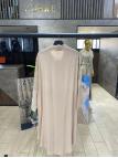 Tunique longue à col chemise avec détails de manches en dentelle T-1575