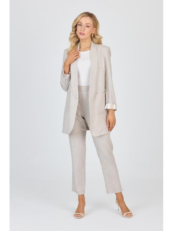 Ensemble veste et pantalon avec détail de poche TK-1103